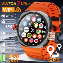 U8 Ultra IOS Android 9.0 Smart Watch Men 4G 5G SIM Card WiFi NFC GPS Compass 32GB Smartwatch Rotating Camera Sport Watch 7 Ultra