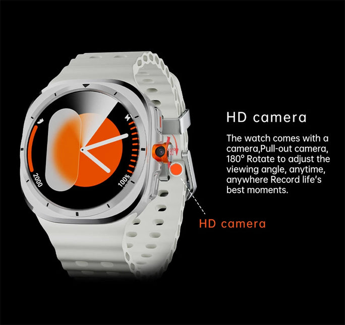 U8 Ultra IOS Android 9.0 Smart Watch Men 4G 5G SIM Card WiFi NFC GPS Compass 32GB Smartwatch Rotating Camera Sport Watch 7 Ultra