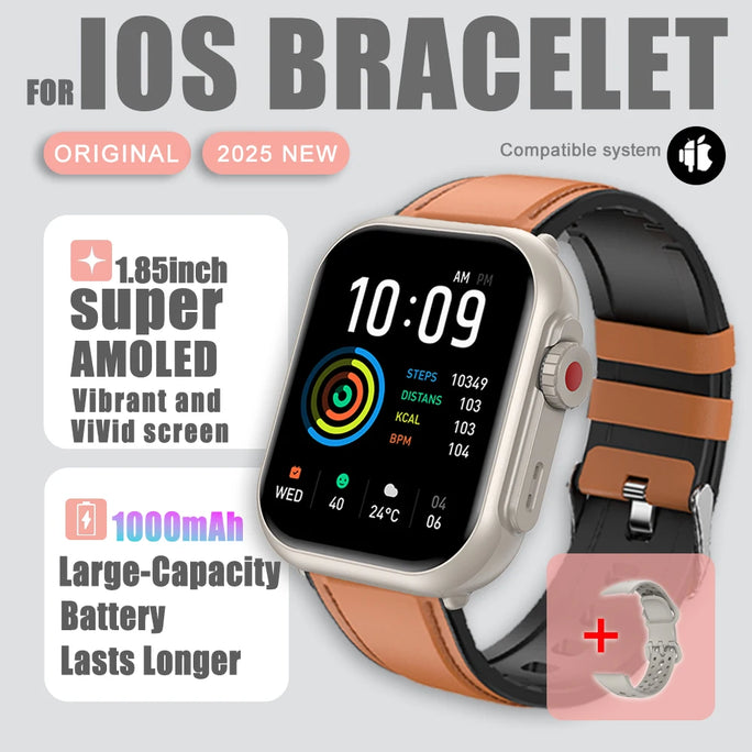 For Xiaomi Ultra Men Women 1000mAh AMOLED Heart Rate 100+Sport Bluetooth Call GPS Track Waterproof Smart Watch For IOS Android
