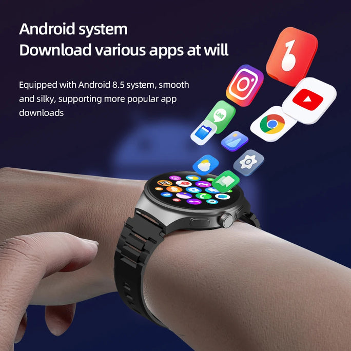 Smart Watch 5G Android Smartwatch With 1.75'' Amoled Larger Screen 1500Mah Battery 800W Rotary HD Camera GPS WIFI app Download