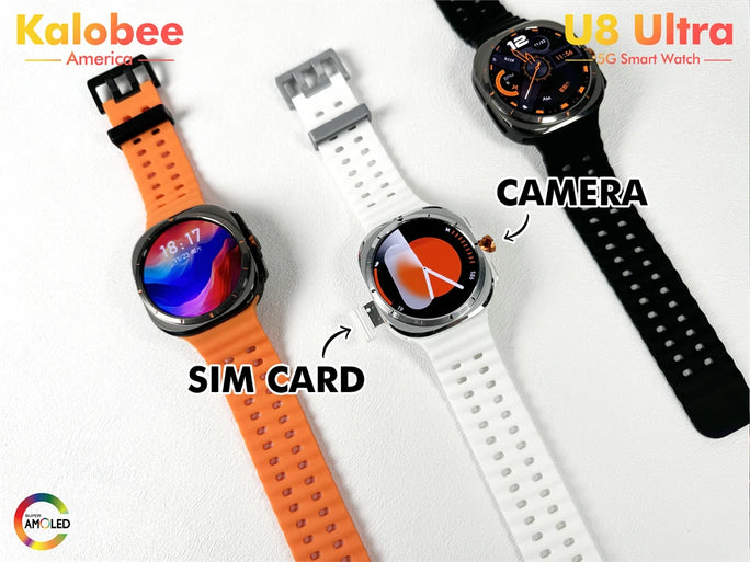 U8 Ultra IOS Android 9.0 Smart Watch Men 4G 5G SIM Card WiFi NFC GPS Compass 32GB Smartwatch Rotating Camera Sport Watch 7 Ultra