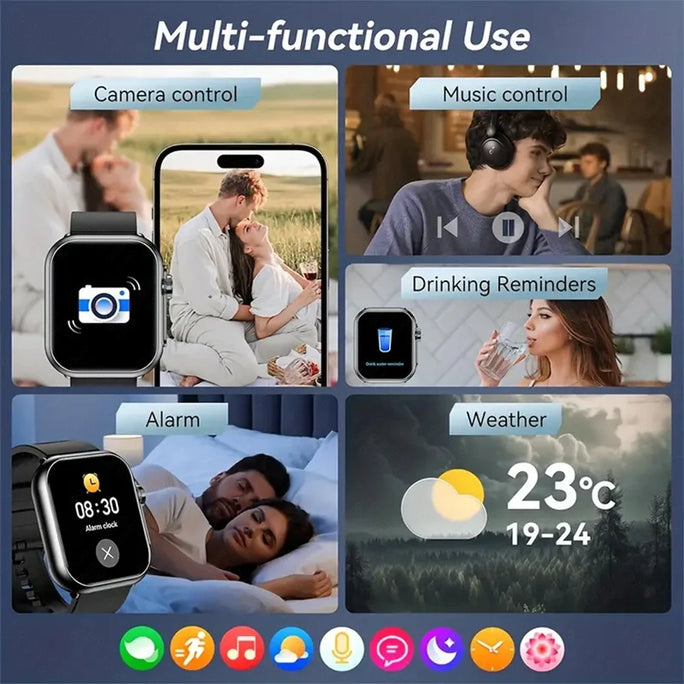 For Xiaomi Ultra Men Women 1000mAh AMOLED Heart Rate 100+Sport Bluetooth Call GPS Track Waterproof Smart Watch For IOS Android