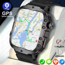 For Xiaomi Rugged Military GPS Smart Watch Men AMOLED 1.96